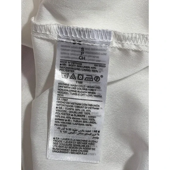 Old Navy Linen Blend Striped Button Down Shirt Dress with Slip Small Multi-Color - Picture 10 of 10